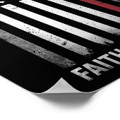 Poster Christian US USA Drapeau américain Christ Faith su (Coin)