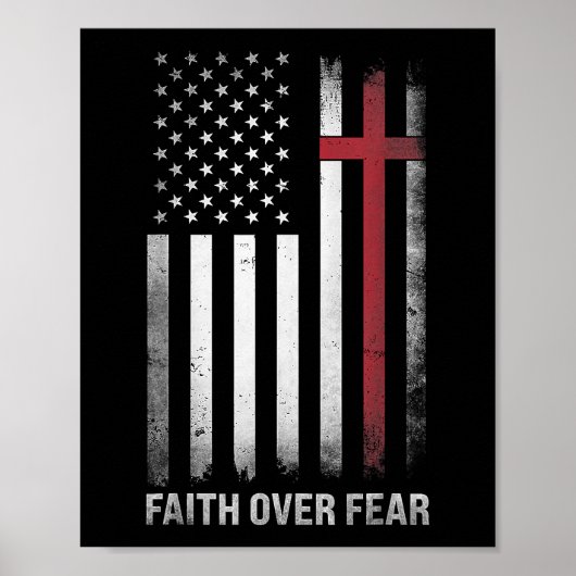 Poster Christian US USA Drapeau américain Christ Faith su (Devant)