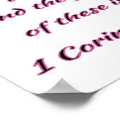 Poster Christian Wall Art Foi, Espoir et amour (Coin)