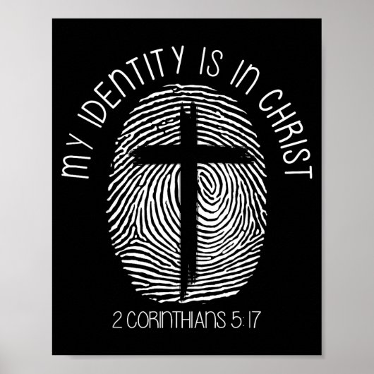Poster Christians My Identity Is In Jesus Christ Bible Fa (Devant)
