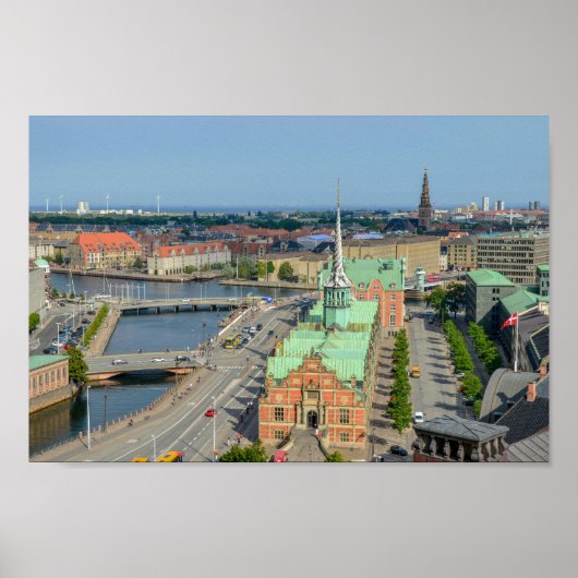 Poster Christiansborg Palace Tower Vue sur le Stock Excha (Devant)