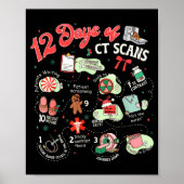 Poster Christmas 12 Days Of Ct Technologist Cat Scan Radi (Devant)
