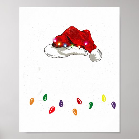 Poster Christmas 2025 Lights Santa Hat Funny Gift Tee Men (Devant)