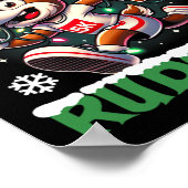 Poster Christmas 5k Run Rudolph Holiday Team Running (Coin)