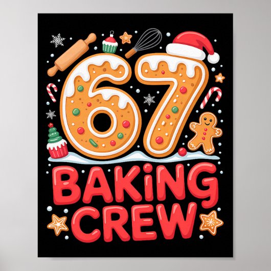 Poster Christmas 67 Baking Crew Funny Meme Gingerbread Co (Devant)