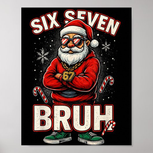 Poster Christmas 67 Meme Design Funny Six Seven Hands 6 7 (Devant)