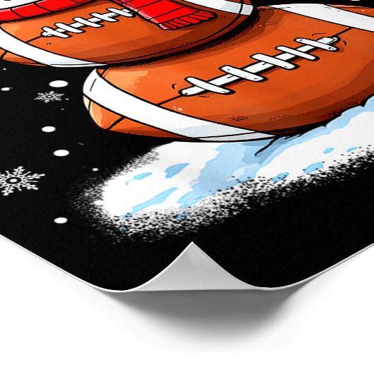 Poster Christmas American Football Snowman Xmas Srt Men B (Coin)