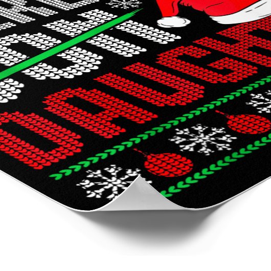 Poster Christmas Awesome Like My Daughter Santa Hat Ugly (Coin)