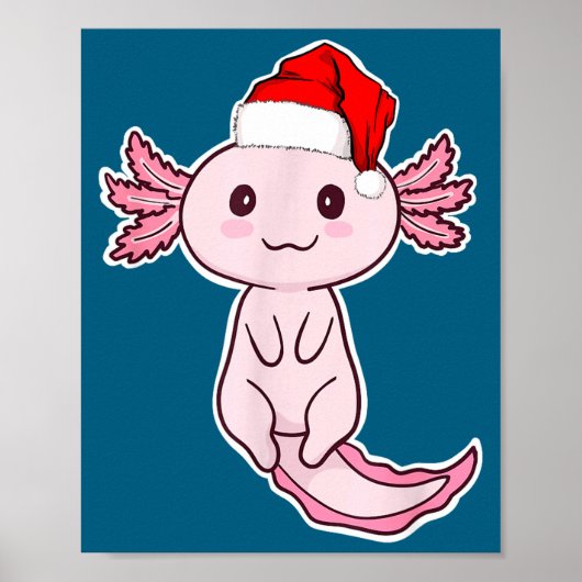 Poster Christmas Axolotl (Devant)