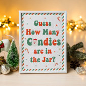 Poster Christmas Baby Shower Guess How Many Candies