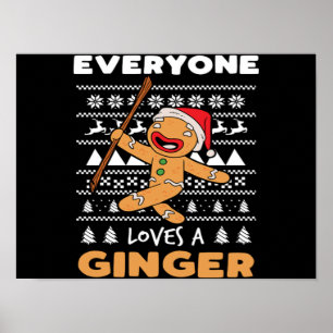 Poster Christmas Baking Tout Le Monde Aime Un Ginger Bake