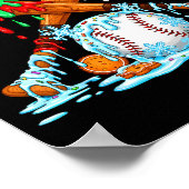 Poster Christmas Baseball Ice Cream Drip Candy Game Day B (Coin)