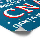 Poster Christmas Be Nice To The Cna Santa Is Watching  (Coin)