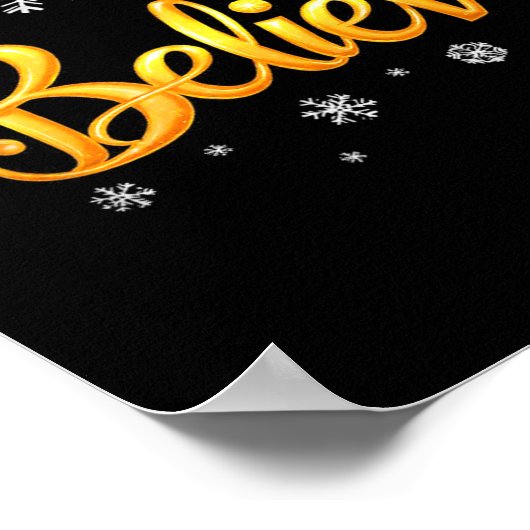 Poster Christmas Believe Santa Claus Believe Christmas (Coin)