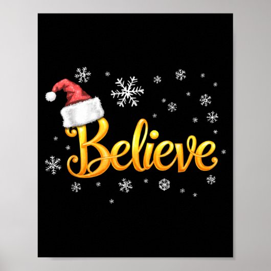 Poster Christmas Believe Santa Claus Believe Christmas (Devant)