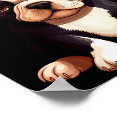 Poster Christmas Boston Terrier Dog Santa Hat Funny Xmas  (Coin)