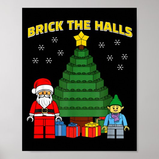 Poster Christmas Building Bricks Brick The Halls Block Bu (Devant)