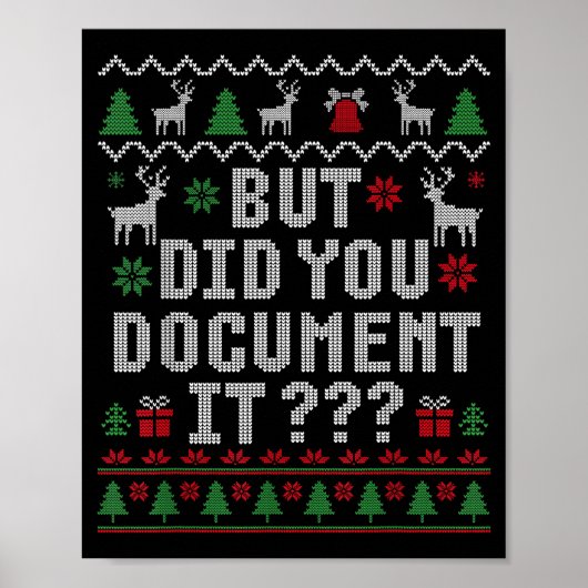 Poster Christmas But Did You Doent It Ugly Office Sweater (Devant)