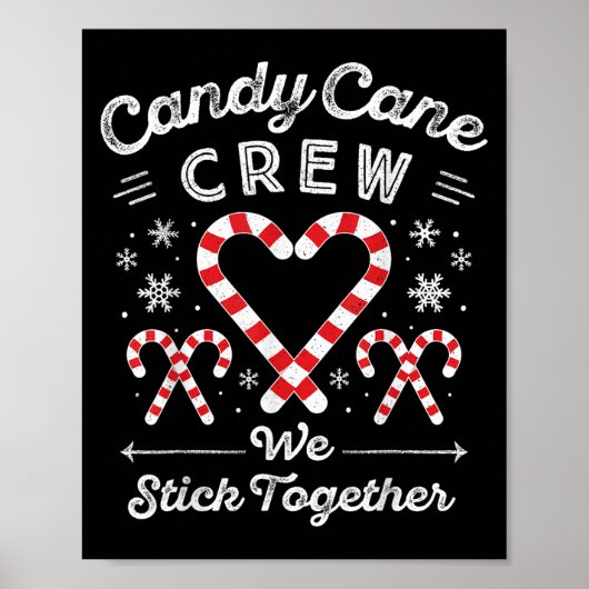Poster Christmas Candy Cane Heart Holiday Family Matching (Devant)