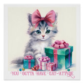 Poster Christmas Cat (Devant)