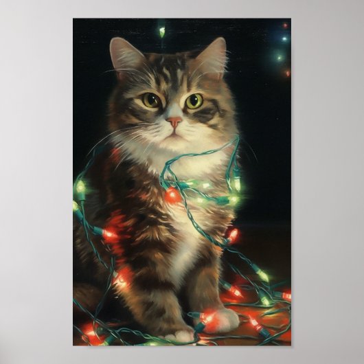 Poster Christmas Cat (Devant)