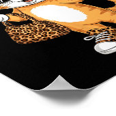 Poster Christmas Cat For Women 6 7 Tee Meme Leopard Bow X (Coin)