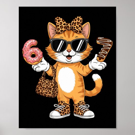Poster Christmas Cat For Women 6 7 Tee Meme Leopard Bow X (Devant)