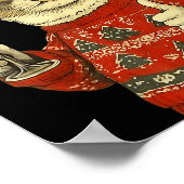 Poster Christmas Cat Likes Cute Cat Drinking Wine With Sa (Coin)