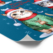 Poster Christmas Cats _ Merry Christmas Cats Graphic  (Coin)