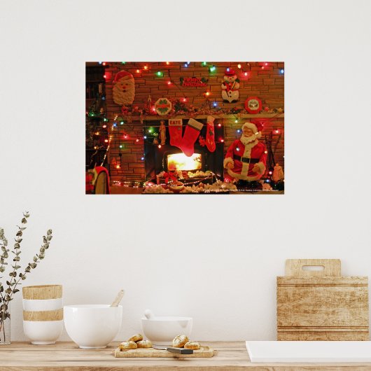 POSTER CHRISTMAS CHEMINÉE (Cuisine)