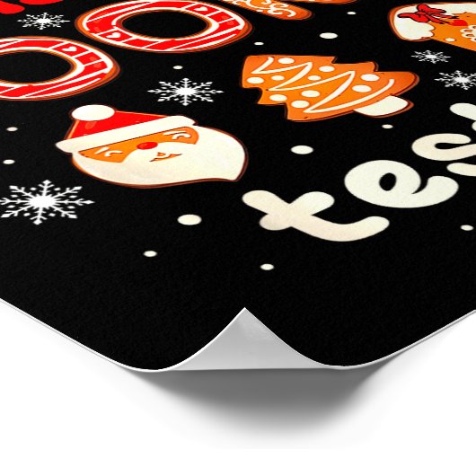 Poster Christmas Cookie Tester Taster Baking Crew Toddler (Coin)