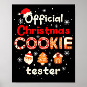 Poster Christmas Cookie Tester Taster Baking Crew Toddler (Devant)