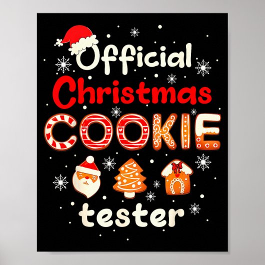 Poster Christmas Cookie Tester Taster Baking Crew Toddler (Devant)