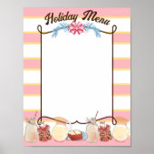 Poster Christmas cookies cake milk holiday bake sale menu (Devant)