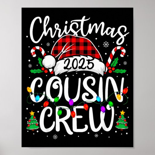 Poster Christmas Cousin Crew 2025 Family Matching Xmas Pa (Devant)