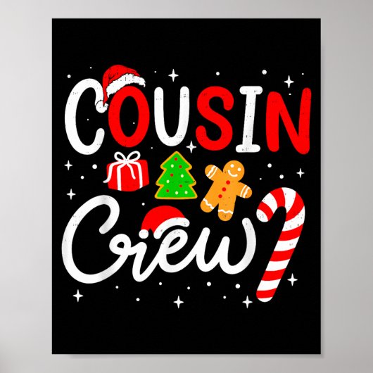 Poster Christmas Cousin Crew Candy Cane Family Matching H (Devant)