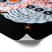 Poster Christmas Crochet Faux Yarn Crochet Snowman Funny (Coin)