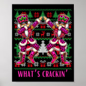 Poster Christmas Crushing It Nutcracker - Funny Retro Ugl (Devant)