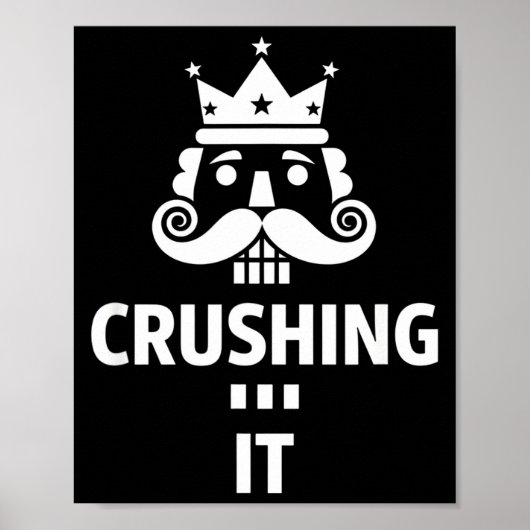 Poster Christmas Crushing It Nutcracker - Funny Retro Ugl (Devant)