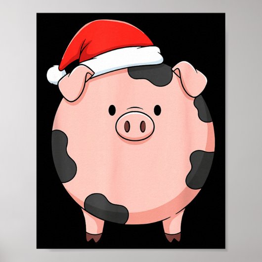 Poster Christmas Cute G Round Nk G Holiday Art  (Devant)