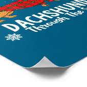 Poster Christmas Dachshund Through The Snow Wiener Dog Sa (Coin)