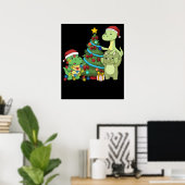 Poster Christmas Dinosaur Kids Christmas Tree Dinosaur (Bureau à domicile)
