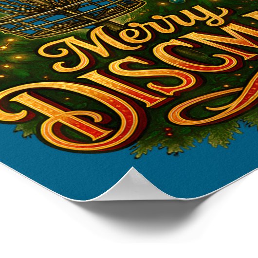 Poster Christmas Disc Golf Merry Discmas  (Coin)