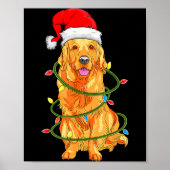 Poster Christmas Dog Shirt, Christmas Golden Retriever Pa (Devant)