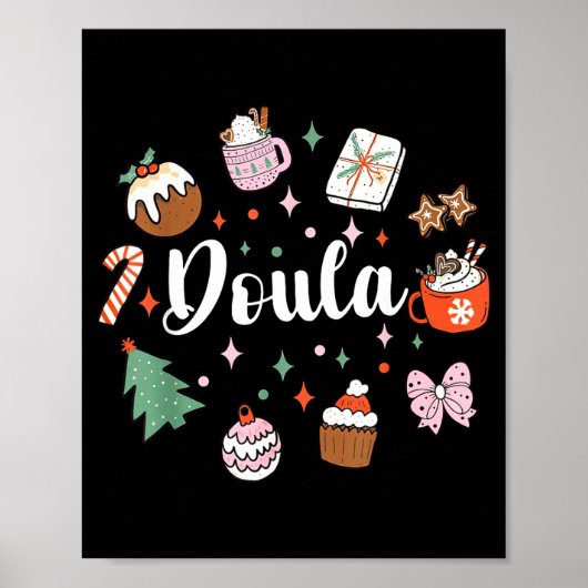 Poster Christmas Doula Midwife Birth Worker Stpartum Xmas (Devant)