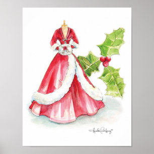 Poster Christmas Dress 11x14 by Heather French Henry