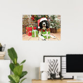Poster Christmas - English Springer Espagne - Lucy (Bureau à domicile)