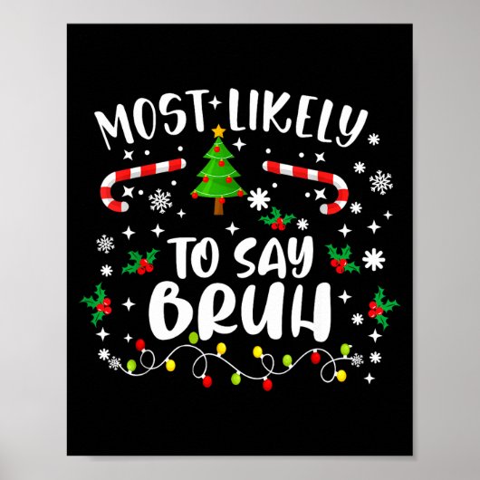Poster Christmas Family Matching Group Kids Most Likely T (Devant)