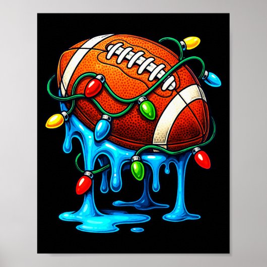 Poster Christmas Football Drip Ice Cream Dripng  (Devant)
