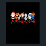 Poster Christmas Friends Santa Rudolph Snowman Family Xma<br><div class="desc">This is a great Christmas gift. Your family,  friends or children will love this gift after you give it to them. Wishing you and your family and friends a Merry Christmas.</div>